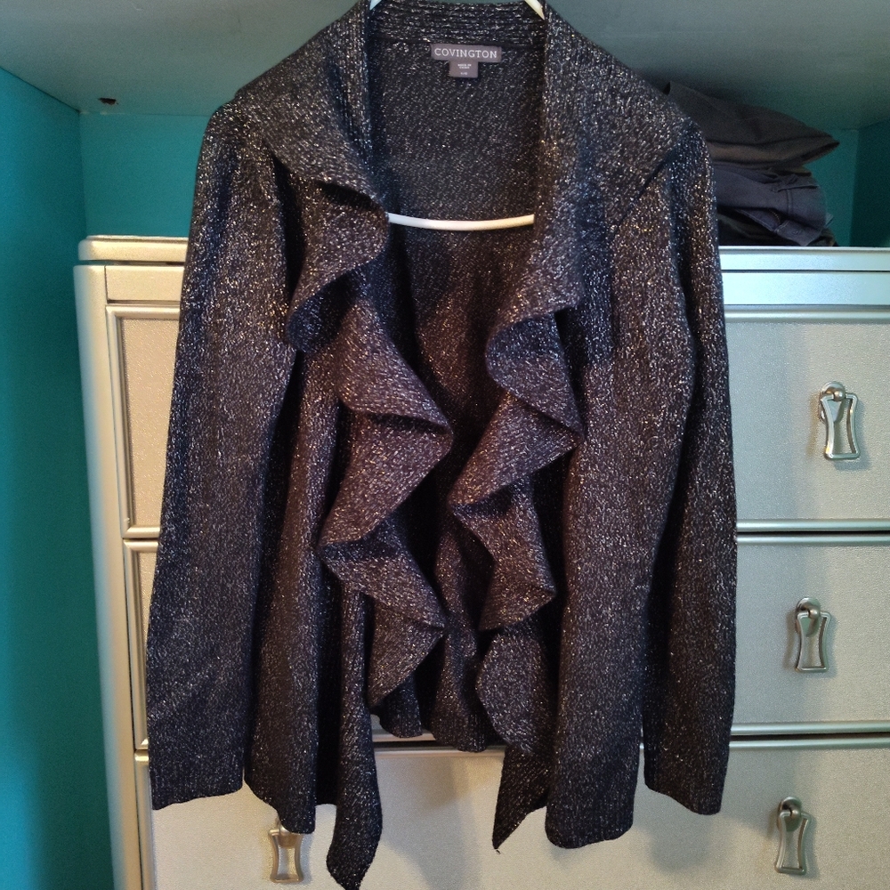 Covington Women's Sparkling Black Cardigan